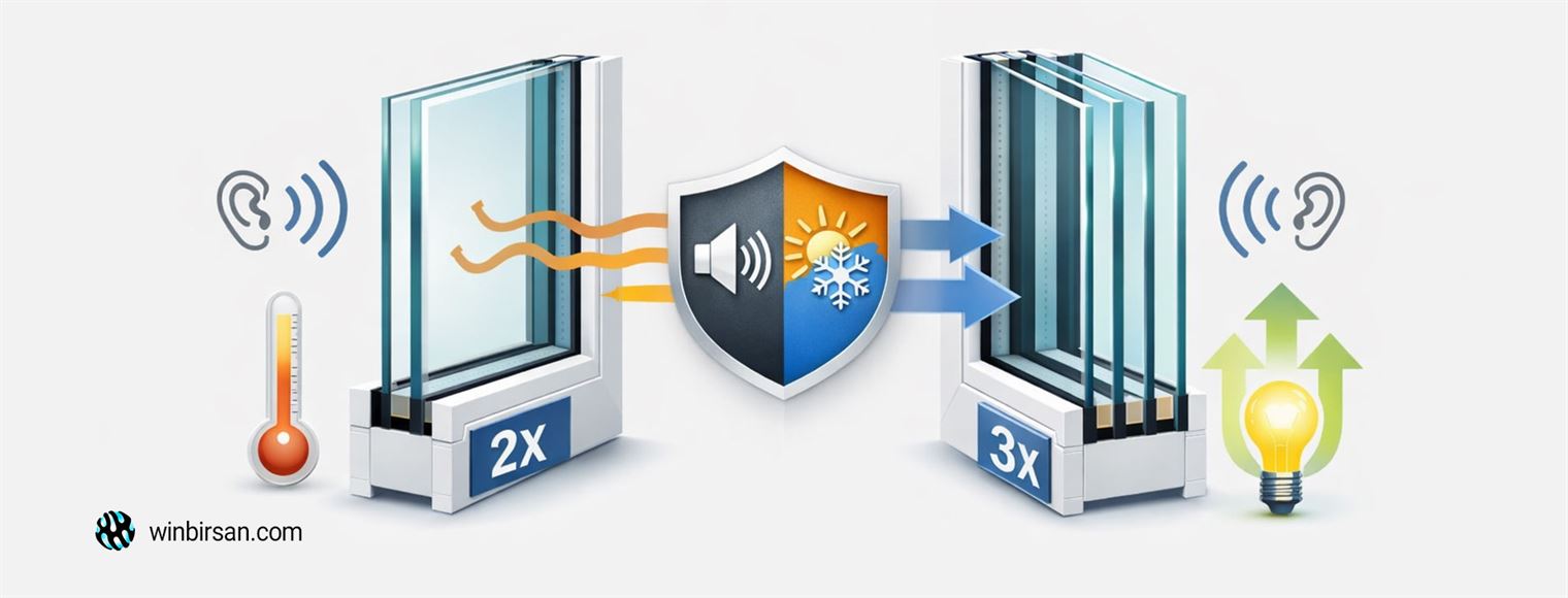 پنجره دوجداره بهتر است یا سه جداره؟ بررسی عایق صدا و انرژی